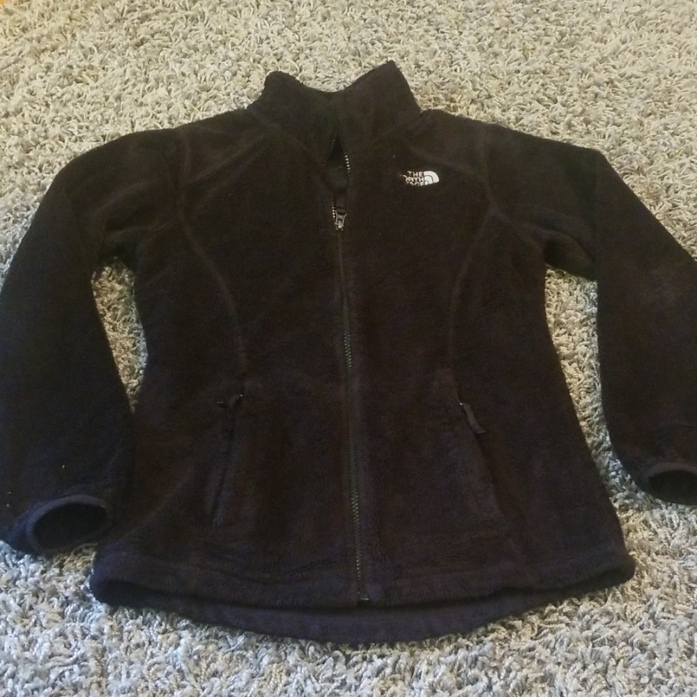 Girls Black Fleece North Face Jacket Size L